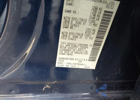 2011 Nissan Titan Sv из США, поврежденный, VIN 1N6BA0EC0BN311214